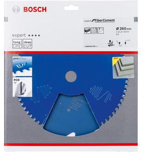 Bosch Kreissägeblatt Expert for Fiber Cement D.260mm Bohrung 30mm 6Zähne TCG
