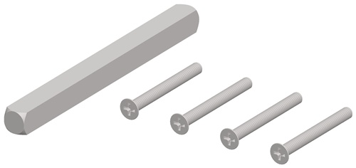 TECWERK Bef-set.NW-400-70 3xM4 inkl.Hülse,2x 3,9x24 4-KT.9mm