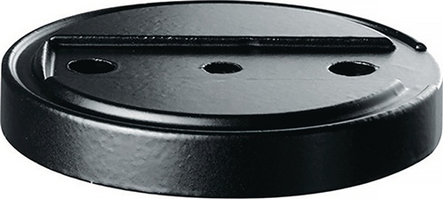 TECWERK Türstopperunterlage 3699 GP D.70mm H.10mm Silik.schwarz Dübelmontage 