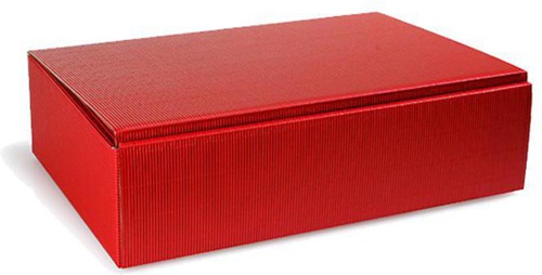 Flaschengeschenkkarton Maße 363x252x94mm bordeaux offene Welle bordeaux TRANSPAK