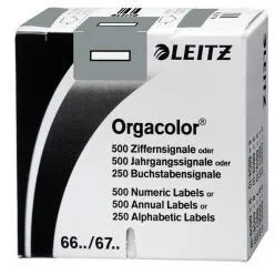 Leitz Buchstabensignal Orgacolor 66181000 I grau 250 St./Pack.