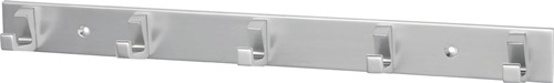 Handtuchhakenleiste Aluminium silberfarbig eloxiert Ausladung 33,5 mm HERMETA