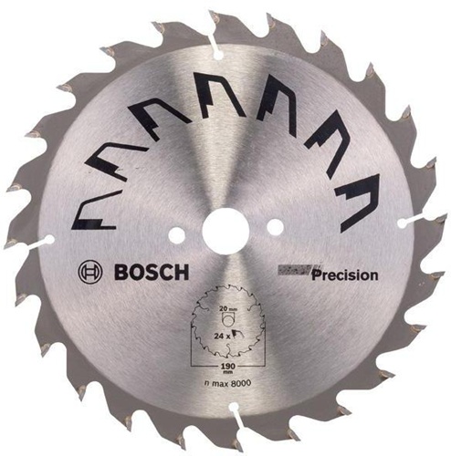 Bosch Kreissägeblatt PRECISION D.190mm Bohrung 20mm 24Zähne
