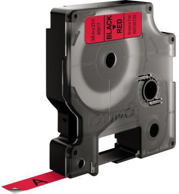 DYMO Schriftbandkassette D1 S0720720 9mmx7m schwarz auf rot