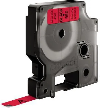 DYMO Schriftbandkassette D1 S0720720 9mmx7m schwarz auf rot