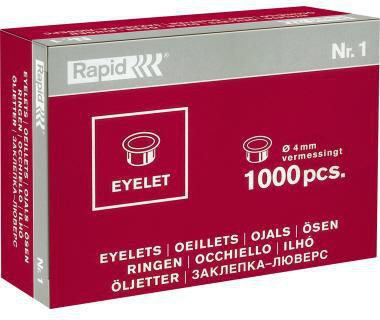Rapid Öse Eyelet Nr.1 31073113 4mm Messing 1000 St./Pack.