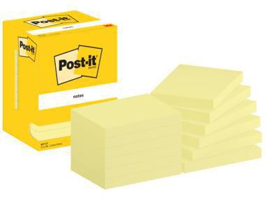 Post-it Haftnotiz 657 CY 76x102mm 100Bl ge 12St