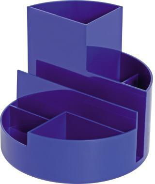 MAUL Stifteköcher 4117637 rund 6Fächer Kunststoff blau
