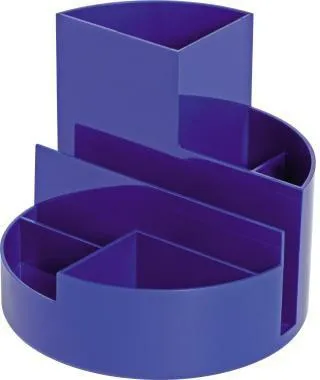 MAUL Stifteköcher 4117637 rund 6Fächer Kunststoff blau