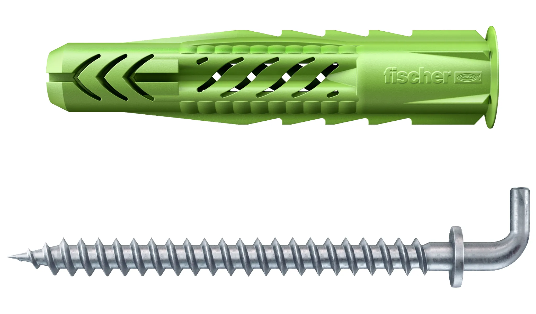 fischer Universaldübel UX Green 8 x 50 R WH mit Rand, Winkelhaken SB-Karte