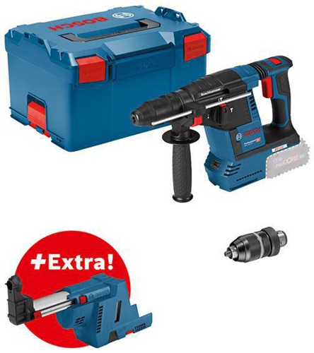 Bosch Akku-Bohrhammer GBH 18V-26F + GDE Schlagenergie 2,6J SDS plus m.Zubehör 