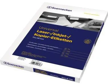 Soennecken Etikett 5760 70x37mm weiß 2.400 St./Pack.