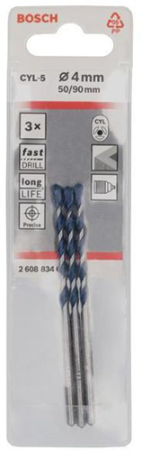 Bosch Betonbohrer-Set CYL-5 3tlg. 4x90mm
