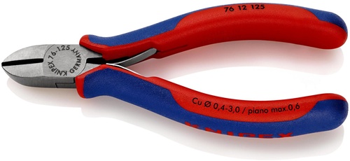 Seitenschneider L.125mm Form 1 Facette ja Kopf pol.Mehrkomp.-Hüllen KNIPEX