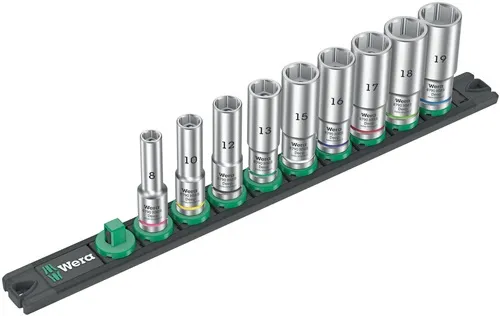 Steckschlüsseleinsatzset Deep 1 9-tlg.Antr.10mm (3/8) Zoll WERA