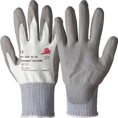 Schnittschutzhandschuhe Camapur Cut 620+ Gr.10 weiß/grau EN 388 PSA II 10PA