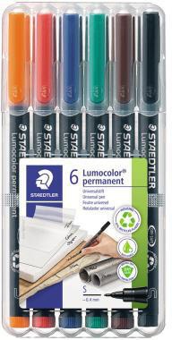 STAEDTLER Folienstift Lumocolor 313 WP6 0,4mm sortiert 6 St./Pack.