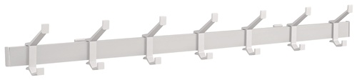 Wandgarderobe Alu.F1 ma silber 7 Hut-/Mantelhaken L.1050mm