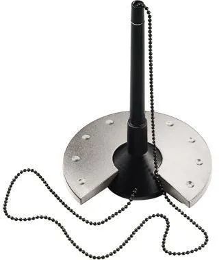 helit Kugelschreiberständer H6220399 10x15,5x10cm Kette sw/si