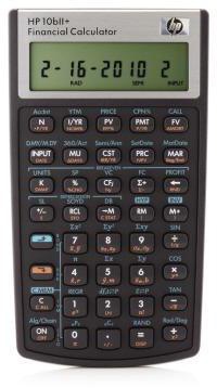 HP Taschenrechner HP-10BII+#INT 12stellig Batterie sw