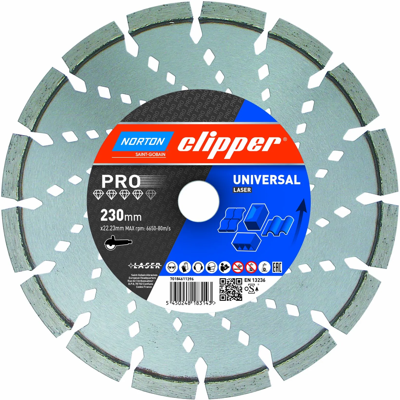 Norton Clipper Diamanttrennscheibe Pro Universal Laser