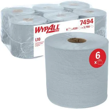WYPALL Wischtuch Roll Control 7494 18,5x38cm blau 6St.