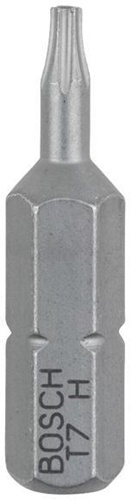 Bosch Schrauberbit Extra-Hart ISO 1173 C6.3 T7H L.25mm 1/4Zoll-Außen-6kt 2erPack