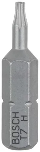 Bosch Schrauberbit Extra-Hart ISO 1173 C6.3 T7H L.25mm 1/4Zoll-Außen-6kt 2erPack
