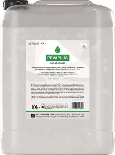 Handreinigung PEVAPLUS 10l silikonfrei,pH-neutral Kanister PAUL VOORMANN