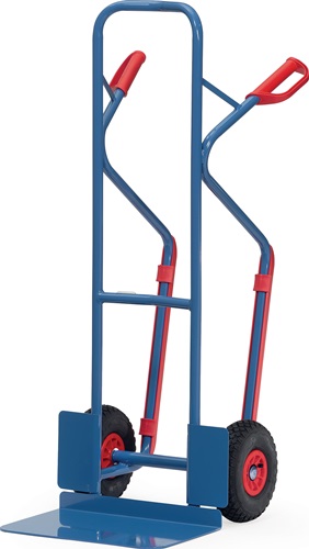 Stapelkarre H.1300mm Schaufel-L300xB480mm Luft-Bereifung Trgf.300kg brillantblau