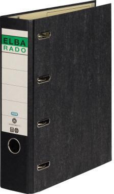 ELBA Doppelordner 100551836 75mm für 2xDIN A5 quer Altpapier schwarz