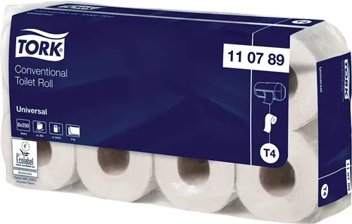 Toilettenpapier TORK Univ.110789 T4,Universal,2-lag.8x8 Rl.TORK