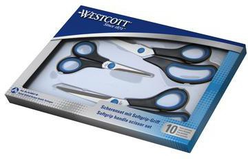 Westcott Schere EASY GRIP SET N-90027 13cm/21cm/25cm 3 St./Pack.