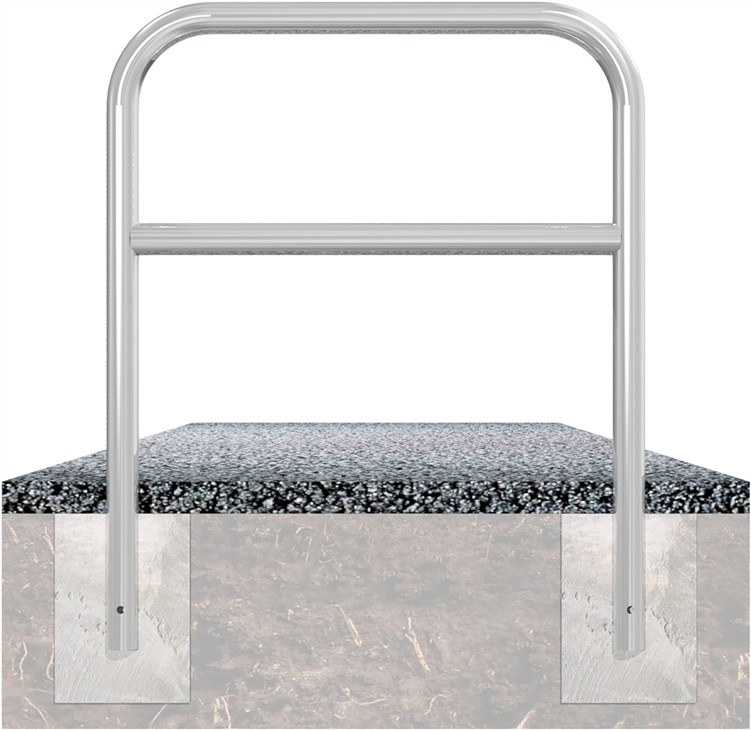 SCHAKE Rohrbügel aus Stahlrohr Ø 60 x 2,5 mm mit Querholm zum Einbetonieren