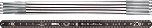 Gliedermaßstab L.2m B.14mm mm/mm EG II Alu.schwarz BMI