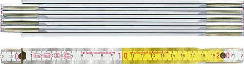 Gliedermaßstab 9802 L.2m B.16mm mm/cm EG III Buche weiß-gelb BMI