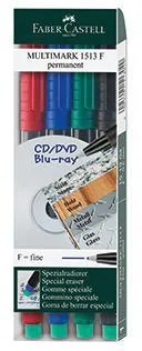 Faber Castell CD DVD-Marker MULTIMARK 151304 4 St./Pack.