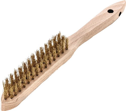 Handbürste Länge 290 mm 0,35 mm Messingdraht 12 LESSMANN