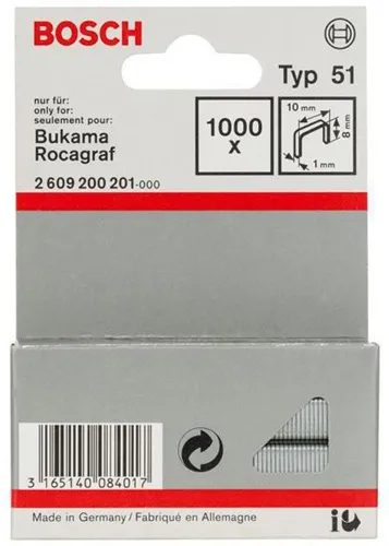 Bosch Flachdrahtklammer Typ 51 BxL 10x8mm Dicke 1mm 1000 St