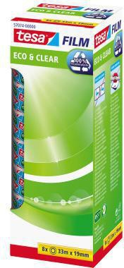 tesa Klebefilm Eco&Clear 57074-00000-00 19mmx33m 8 Rl./Pack.