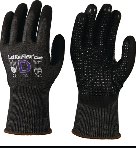 Schnittschutzhandschuhe LeiKaFlex® CUT RL 1645 Gr.9 grau/schwarz EN 388 PSA II