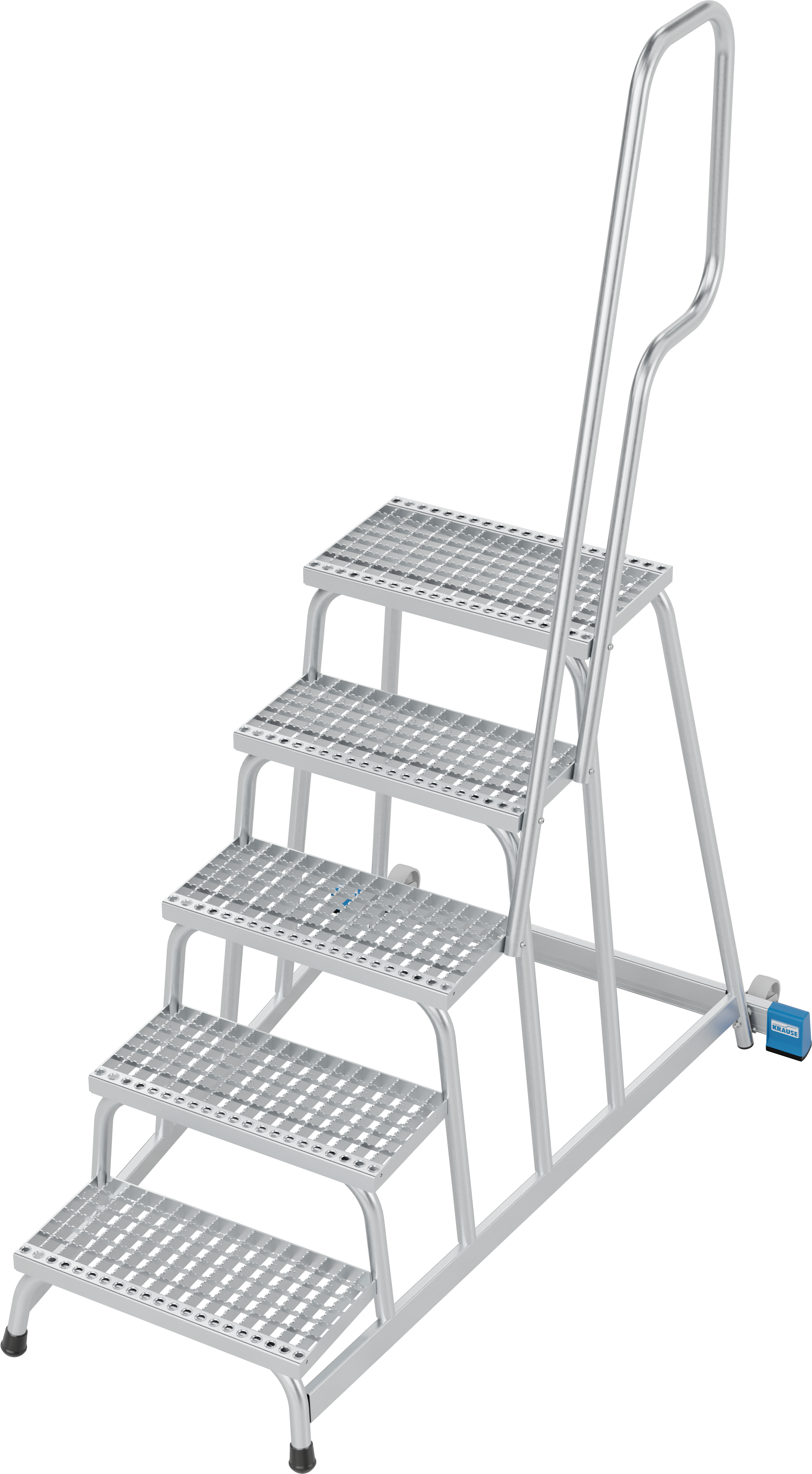 Krause STABILO® Mobiler MontageTritt mit Gitterroststufen, 5 Stufen