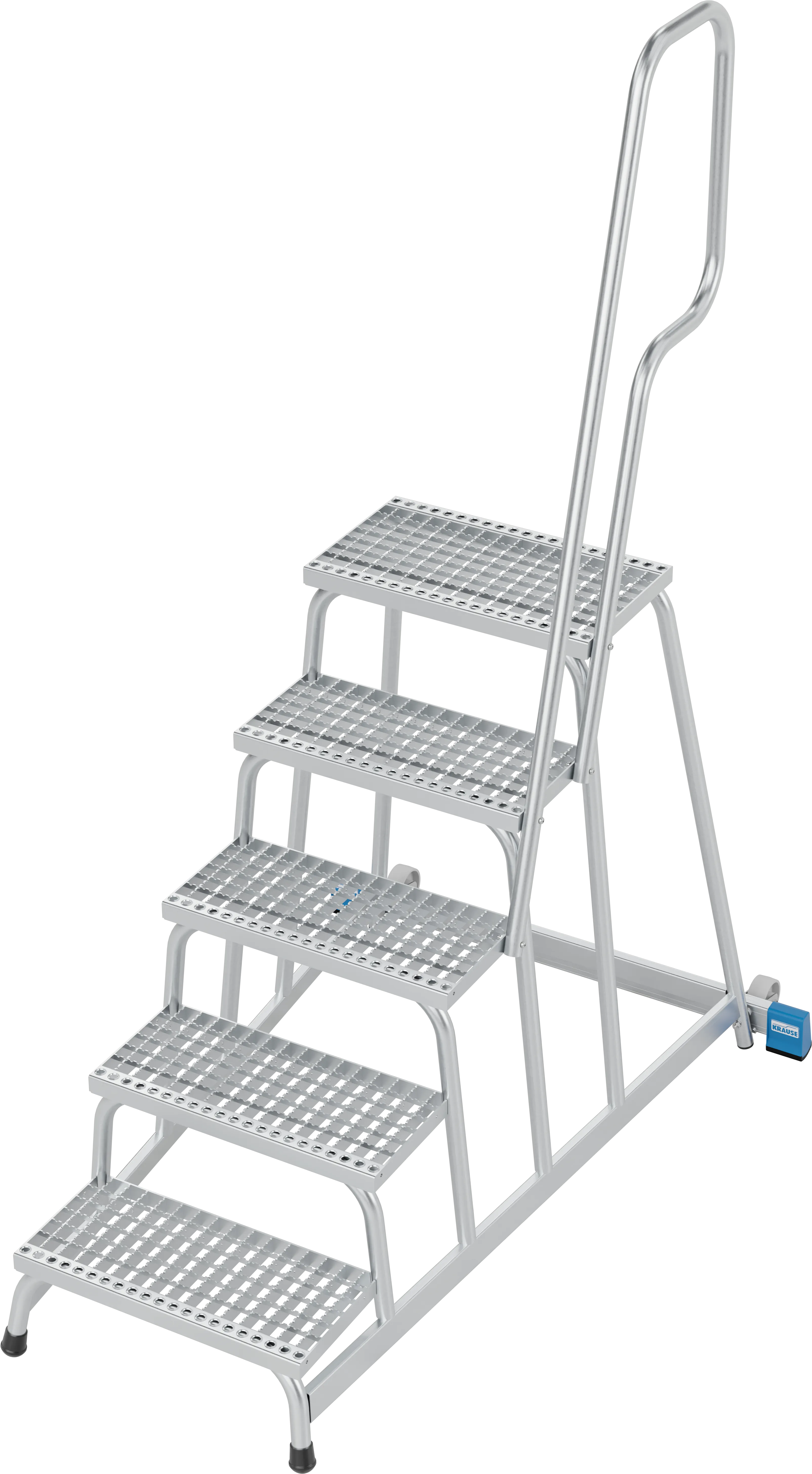 Krause STABILO® Mobiler MontageTritt mit Gitterroststufen, 5 Stufen