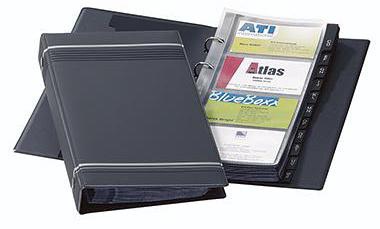 DURABLE Visitenkarten-Ringbuch VISIFIX 238558 max. 200Karten sw