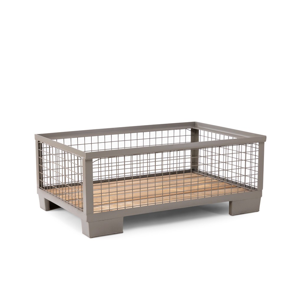 HEMMDAL Industrie-Gitterbox mit 4 festen Wänden, HxBxT 500 x 1.240 x 835 mm