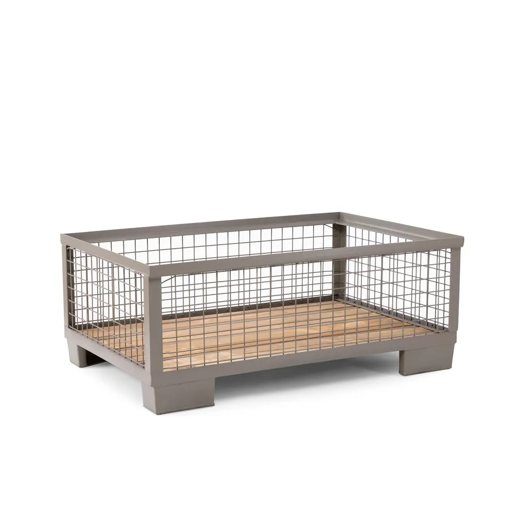 HEMMDAL Industrie-Gitterbox mit 4 festen Wänden, HxBxT 500 x 1.240 x 835 mm