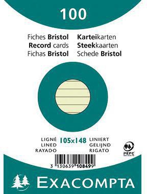 Exacompta Karteikarte 10849SE DIN A6 liniert grün 100 St./Pack.