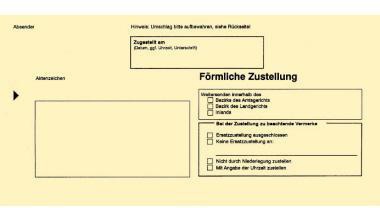 RNK Zustellungsumschlag 2045 11x22cm innen oF