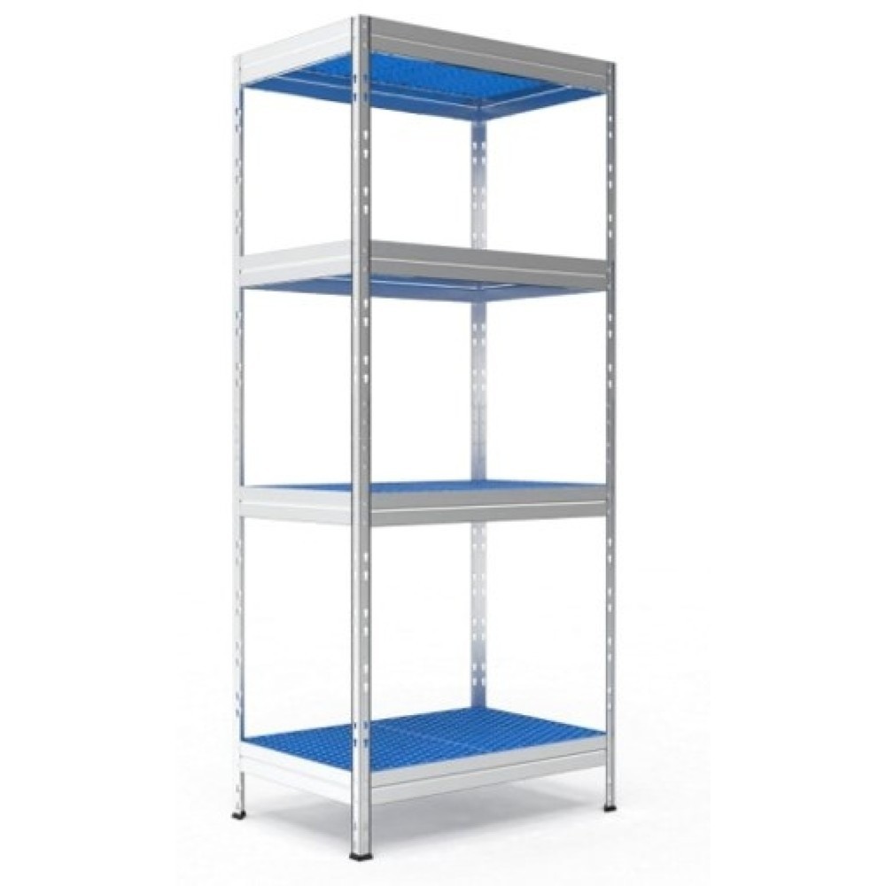Steinbock® Aluminium-Regal LMR-1, entnehmbare Kunststoffböden, Fachlast 150 kg