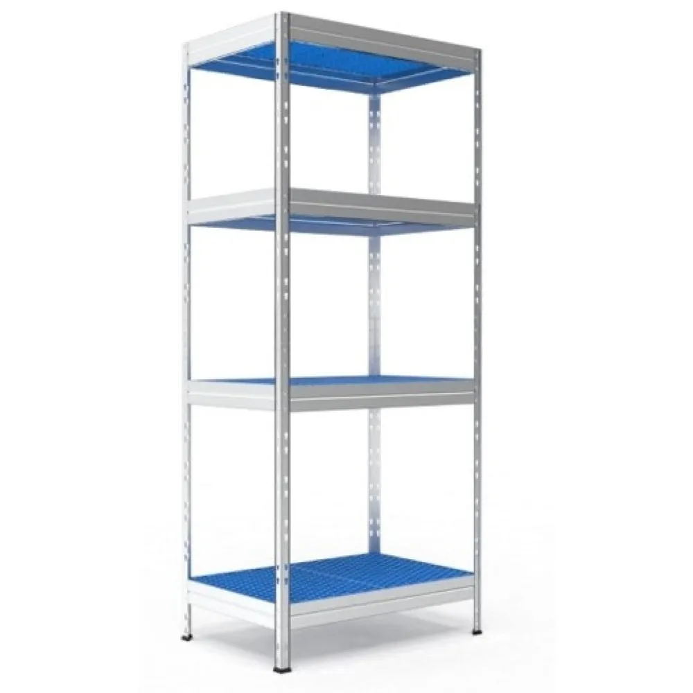 Steinbock® Aluminium-Regal LMR-1, entnehmbare Kunststoffböden, Fachlast 150 kg